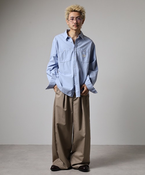 GUESS JEANS（ゲスジーンズ）の「GUESS JEANS GJ SS REG POCKET SHIRT ゲス ダブル胸ポケット（シャツ/ブラウス・メンズ・スカイブルー/ホワイト・XL/M/L）」の18枚目の写真