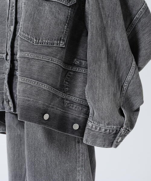 beautiful people（ビューティフルピープル）の「beautiful people/ビューティフルピープル/double-end selvedge denim blouson blk bleach（デニムジャケット・レディース・ブラック・38/42）」の10枚目の写真
