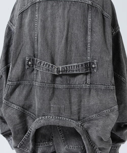 beautiful people（ビューティフルピープル）の「beautiful people/ビューティフルピープル/double-end selvedge denim blouson blk bleach（デニムジャケット・レディース・ブラック・38/42）」の11枚目の写真