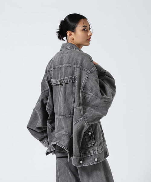 beautiful people（ビューティフルピープル）の「beautiful people/ビューティフルピープル/double-end selvedge denim blouson blk bleach（デニムジャケット・レディース・ブラック・38/42）」の13枚目の写真