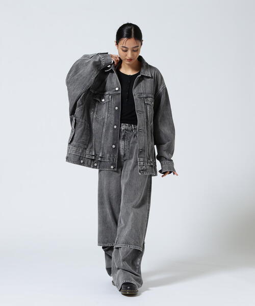 beautiful people（ビューティフルピープル）の「beautiful people/ビューティフルピープル/double-end selvedge denim blouson blk bleach（デニムジャケット・レディース・ブラック・38/42）」の14枚目の写真