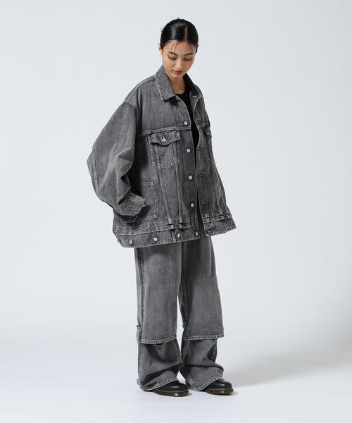 beautiful people（ビューティフルピープル）の「beautiful people/ビューティフルピープル/double-end selvedge denim blouson blk bleach（デニムジャケット・レディース・ブラック・38/42）」の15枚目の写真