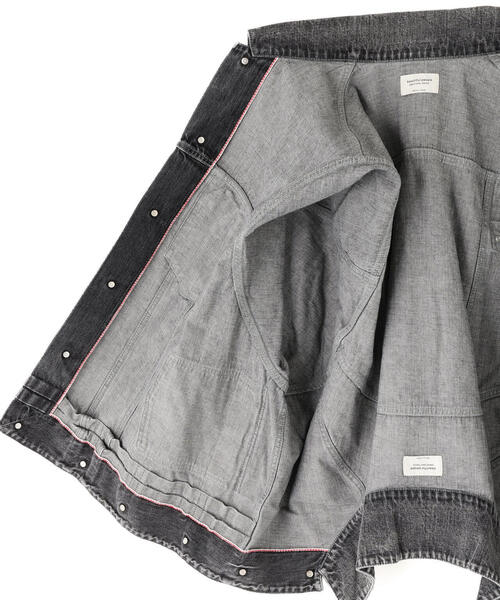beautiful people（ビューティフルピープル）の「beautiful people/ビューティフルピープル/double-end selvedge denim blouson blk bleach（デニムジャケット・レディース・ブラック・38/42）」の18枚目の写真