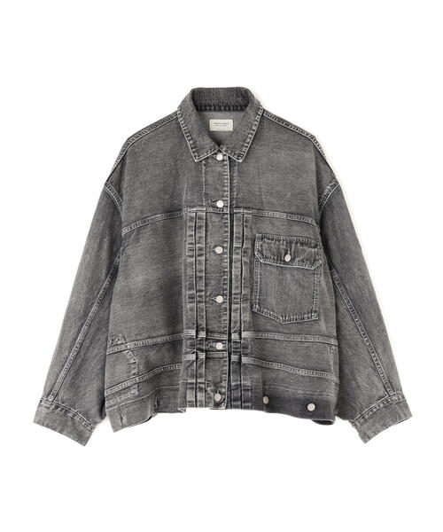 beautiful people（ビューティフルピープル）の「beautiful people/ビューティフルピープル/double-end selvedge denim blouson blk bleach（デニムジャケット・レディース・ブラック・38/42）」の3枚目の写真