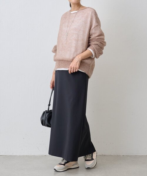 BEARDSLEY(ビアズリー)の「シアーモヘア袖パフプルオーバー(ニット/セーター・レディース・チャコールグレー/ベージュ・FREE)」の12枚目の写真