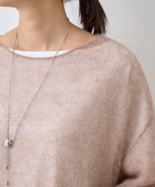 BEARDSLEY(ビアズリー)の「シアーモヘア袖パフプルオーバー(ニット/セーター・レディース・チャコールグレー/ベージュ・FREE)」の14枚目の写真