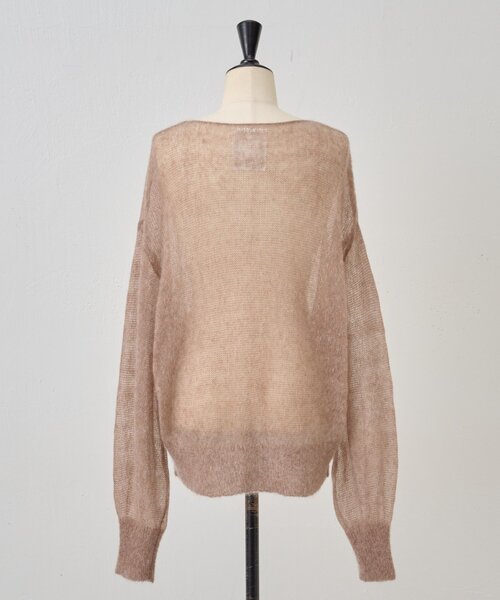 BEARDSLEY(ビアズリー)の「シアーモヘア袖パフプルオーバー(ニット/セーター・レディース・チャコールグレー/ベージュ・FREE)」の18枚目の写真