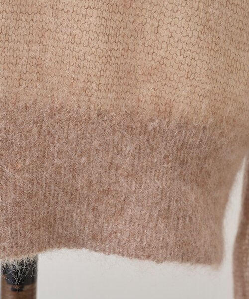 BEARDSLEY(ビアズリー)の「シアーモヘア袖パフプルオーバー(ニット/セーター・レディース・チャコールグレー/ベージュ・FREE)」の22枚目の写真