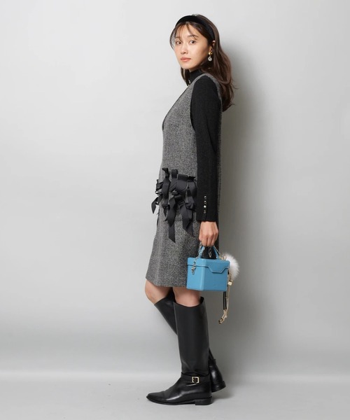 ゆぃまーる❤︎さん専用♡JUSGLITTYワンピース♡ジャンスカ JUSGLITTY（ジャスグリッティー）の「デコラリボンジャンスカ