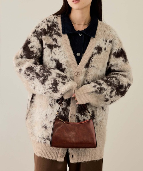 NAVY（ネイビー）の「nAvy モヘアタッチマーブルカーディガン ユニセックス（カーディガン/ボレロ・メンズ・ベージュ系その他/ブルー系その他/ネイビー系・L/M/S/XL）」の2枚目の写真