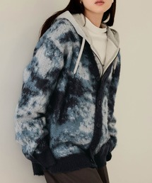 NAVY | nAvy モヘアタッチマーブルカーディガン ユニセックス(カーディガン/ボレロ)