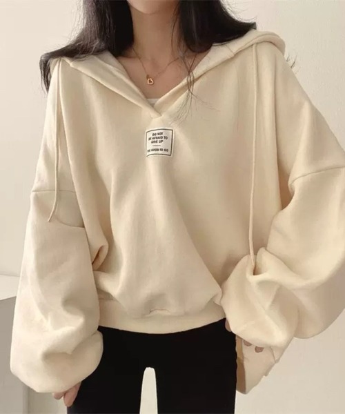 SPIGA（スピーガ）の「ﾄﾞﾛｯﾌﾟｼｮﾙﾀﾞｰｷｰﾈｯｸｽｳｪｯﾄﾌｰﾃﾞｨ（スウェット・レディース・レッド/ブラック/オフホワイト/グレー・SMALL/MEDIUM/LARGE/X-LARGE）」の12枚目の写真