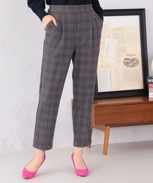 GALLORIA(ギャローリア)の「【キレメクパンツ】2WAYストレッチ起毛ゆるテーパードパンツ(その他パンツ・レディース・ブラック/オフホワイト/グレー/チャコールグレー・S/M/L/LL)」の4枚目の写真