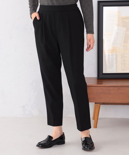 GALLORIA(ギャローリア)の「【キレメクパンツ】2WAYストレッチ起毛ゆるテーパードパンツ(その他パンツ・レディース・ブラック/オフホワイト/グレー/チャコールグレー・S/M/L/LL)」の3枚目の写真