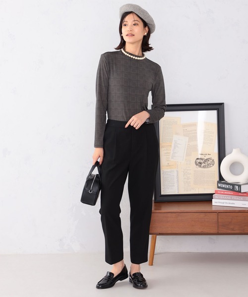 GALLORIA(ギャローリア)の「【キレメクパンツ】2WAYストレッチ起毛ゆるテーパードパンツ(その他パンツ・レディース・ブラック/オフホワイト/グレー/チャコールグレー・S/M/L/LL)」の12枚目の写真