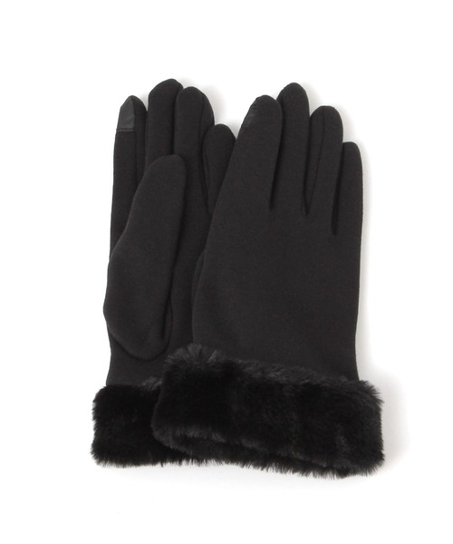 GLOBAL WORK(グローバルワーク)の「ジャージスマホグローブ/600216(手袋・レディース・ライトグレー/ブラック・LARGE/MEDIUM)」の2枚目の写真