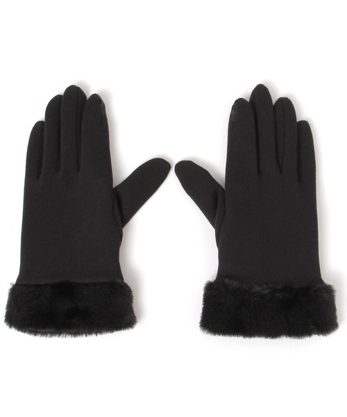 GLOBAL WORK(グローバルワーク)の「ジャージスマホグローブ/600216(手袋・レディース・ライトグレー/ブラック・LARGE/MEDIUM)」の3枚目の写真