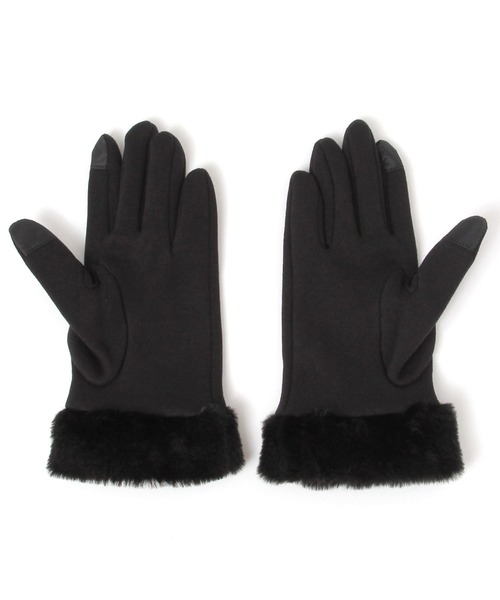 GLOBAL WORK(グローバルワーク)の「ジャージスマホグローブ/600216(手袋・レディース・ライトグレー/ブラック・LARGE/MEDIUM)」の4枚目の写真