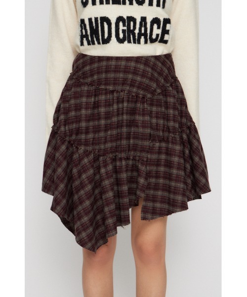 LAGUA GEM(ラグアジェム)の「FRILL CHECK スカート(スカート・レディース・レッド/ブラック・X-SMALL/SMALL/MEDIUM)」の12枚目の写真