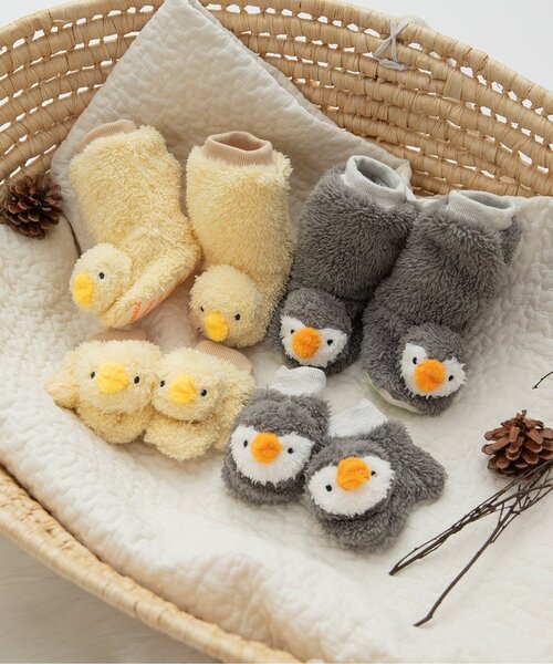 BREEZE（ブリーズ）の「FUN!FAN!アニマル ベビー手袋（手袋・キッズ・グレー/イエロー・80）」の11枚目の写真