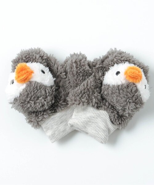 BREEZE（ブリーズ）の「FUN!FAN!アニマル ベビー手袋（手袋・キッズ・グレー/イエロー・80）」の3枚目の写真