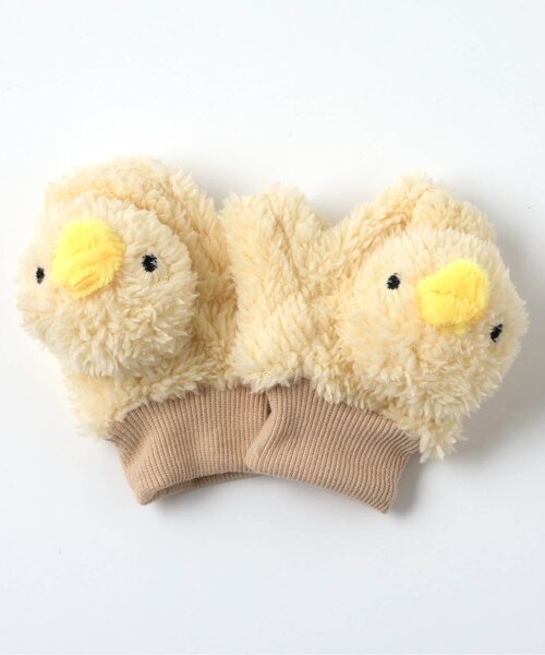 BREEZE（ブリーズ）の「FUN!FAN!アニマル ベビー手袋（手袋・キッズ・グレー/イエロー・80）」の7枚目の写真