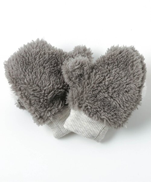 BREEZE（ブリーズ）の「FUN!FAN!アニマル ベビー手袋（手袋・キッズ・グレー/イエロー・80）」の4枚目の写真