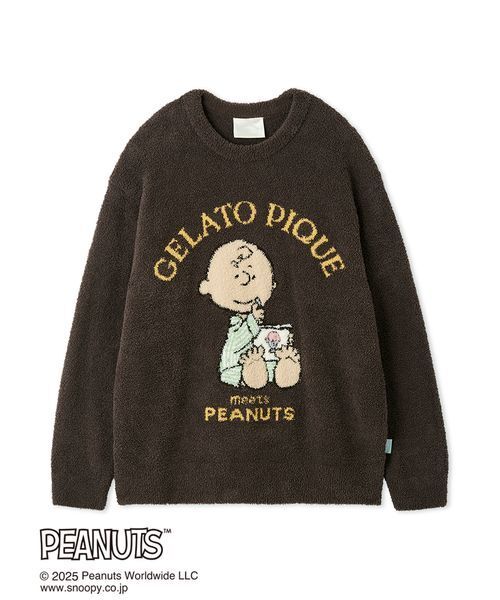 gelato pique（ジェラートピケ）の「【PEANUTS】【HOMME】オリジナルアート ジャガードプルオーバー（ルームウェア/パジャマ・メンズ・オフホワイト/チャコールグレー・M/L）」の2枚目の写真