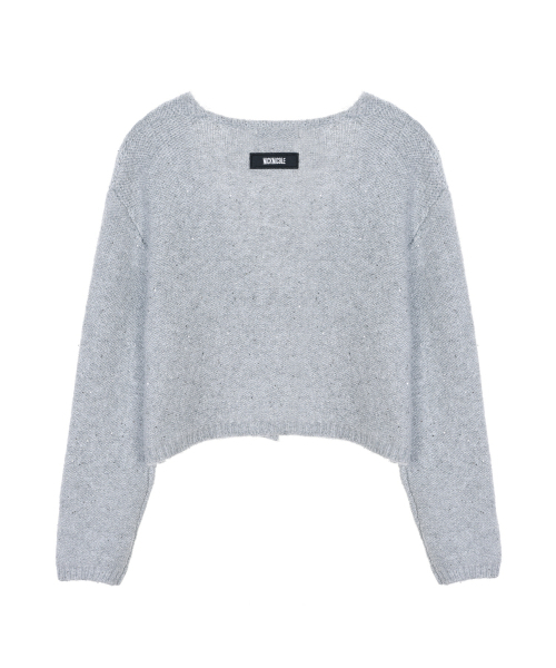NICK&NICOLE(ニックアンドニコール)の「TWINKLE CROP WOOL KNIT CARDIGAN_LIGHT GRAY(カーディガン/ボレロ・レディース・その他・FREE)」の5枚目の写真
