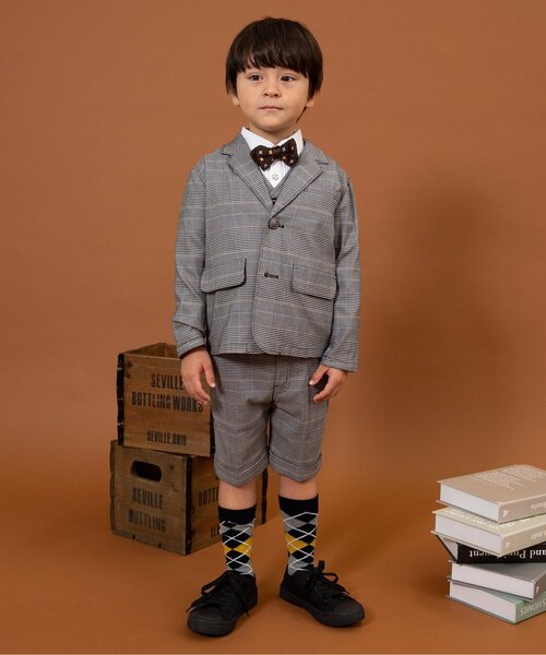 BREEZE（ブリーズ）の「【WEB限定】フォーマルセットアップ(短パンツ)（スーツセット・キッズ・グレー/グリーン・110/120/130/90/100）」の5枚目の写真
