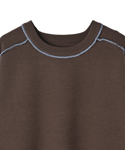 STYLE DELI(スタイルデリ)の「【BLK001】配色ニットチュニック(ニット/セーター・レディース・チャコール/ブラウン・FREE)」の18枚目の写真