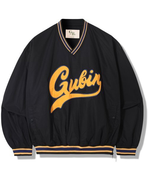 GUBIN(グビン)の「レトロVネックナイロンプルオーバー - ブラック(スウェット・レディース・その他・MEDIUM/LARGE)」の1枚目の写真