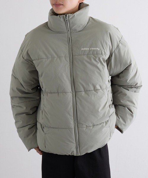 mihns closet(ミンズクローゼット)の「【mihns closet】7452487B mc 中綿ボリュームBL(ダウンジャケット/コート・メンズ・オフホワイト/ブラック系1/スモーキーグリーン系/ブラック系その他2・L/M/LL)」の4枚目の写真