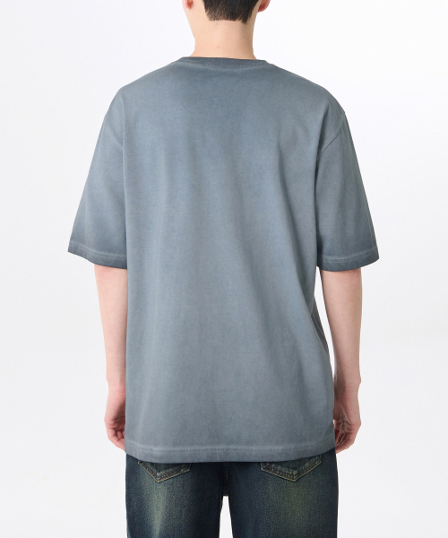 MUSINSA STANDARD（ムシンサスタンダード）の「ルナ ダイング リラックスド クルーネックTシャツ [グレーッシュブルー]（Tシャツ/カットソー・メンズ・その他・SMALL/LARGE/X-LARGE/XX-LARGE/XXX-LARGE/MEDIUM）」の2枚目の写真