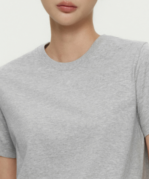 MUSINSA STANDARD WOMAN（ムシンサスタンダードウーマン）の「[クールタンダード] ウィメンズ ベーシック クルーネック Tシャツ [ミディアムグレー]（Tシャツ/カットソー・レディース・その他・SMALL/MEDIUM/LARGE/X-LARGE/X-SMALL）」の10枚目の写真