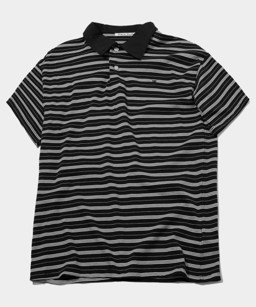 PLACE STUDIO(プレイススタジオ)の「ストライプナグランカラー ネック刺繍ピケ半袖Tシャツ _ 4COLOR(Tシャツ/カットソー・レディース・ワイン/ライトグレー/ネイビー/ブラック・FREE)」の6枚目の写真