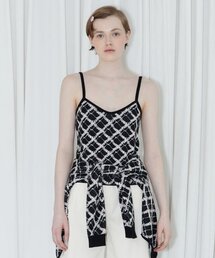 FLOWER PATTERN SLEEVELESS (BLACK)