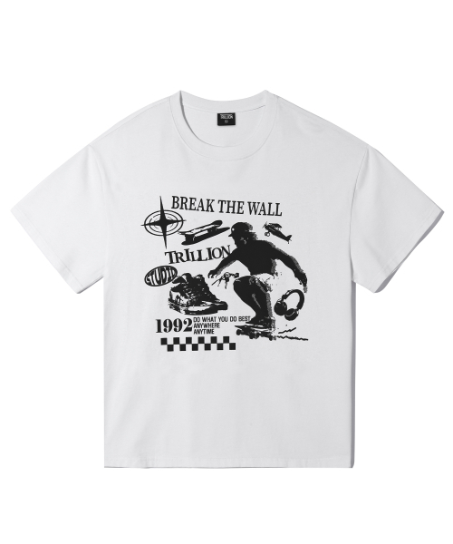 TRILLION(トリリオン)の「スケートボード ピグメント グラフィック 半袖Tシャツ(ホワイト)(Tシャツ/カットソー・レディース・その他・MEDIUM/LARGE/X-LARGE)」の4枚目の写真