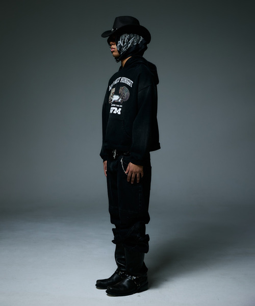 LIBERE(リベーレ)の「LIBERE リベーレ / MIDNIGHT GALLOP HOODY ミッドナイトギャロップフーディー パーカー / 255235-255236(パーカー・メンズ・ブラック/ネイビー・MEDIUM/LARGE)」の4枚目の写真