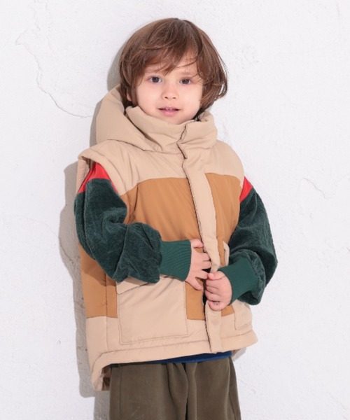 Ocean&Ground(オーシャン&グラウンド)の「2WAY BIGジャケット(ブルゾン・キッズ・オリーブ/ベージュ/ブラック・110/130/120/140/100/90)」の2枚目の写真