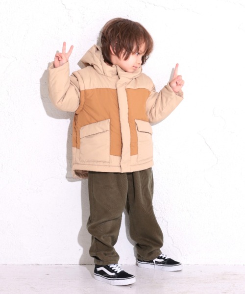 Ocean&Ground(オーシャン&グラウンド)の「2WAY BIGジャケット(ブルゾン・キッズ・オリーブ/ベージュ/ブラック・110/130/120/140/100/90)」の8枚目の写真