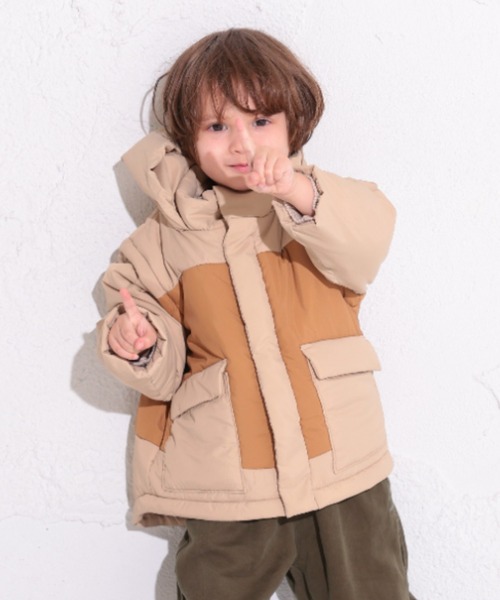 Ocean&Ground(オーシャン&グラウンド)の「2WAY BIGジャケット(ブルゾン・キッズ・オリーブ/ベージュ/ブラック・110/130/120/140/100/90)」の7枚目の写真