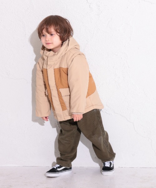 Ocean&Ground(オーシャン&グラウンド)の「2WAY BIGジャケット(ブルゾン・キッズ・オリーブ/ベージュ/ブラック・110/130/120/140/100/90)」の11枚目の写真