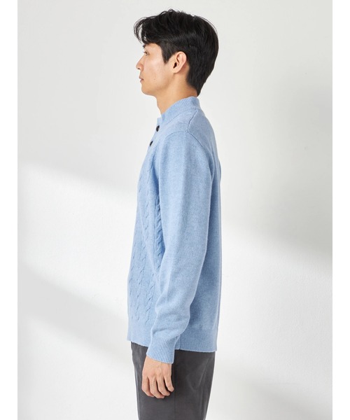 McGREGOR（マックレガー）の「スーパージーロンハーフボタンニットプルオーバー（ニット/セーター・メンズ・ネイビー/グレー/ブルー・M/L）」の5枚目の写真