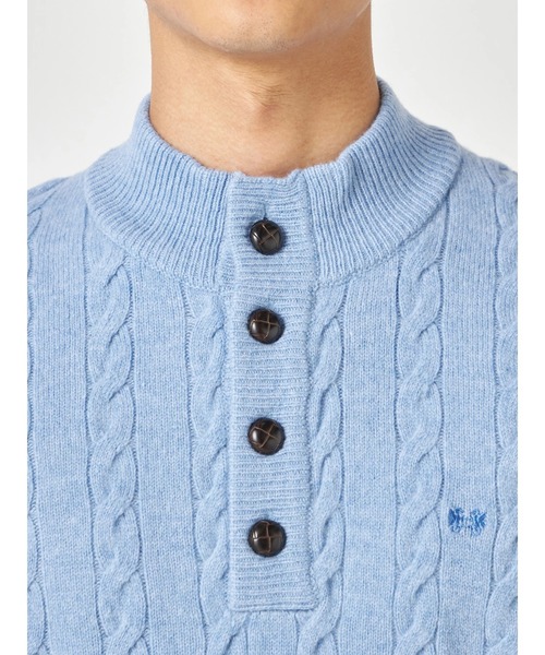 McGREGOR（マックレガー）の「スーパージーロンハーフボタンニットプルオーバー（ニット/セーター・メンズ・ネイビー/グレー/ブルー・M/L）」の8枚目の写真