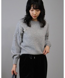 トップス　グレー　即日発送 ダブルジップショート丈リブニットトップス[lt33] | レディース