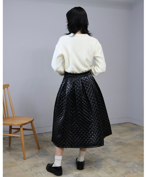 Doumoi（ドゥモエ）の「パール＆ビジュー付き　ニット プルオーバー（ニット/セーター・レディース・ホワイト/ブラック/グレー/ブルー/グリーン・FREE）」の9枚目の写真