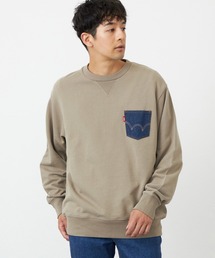 EDWIN（エドウィン）の「EDWIN エドウィン デニムポケット クルーネック スウェットシャツ（スウェット）」