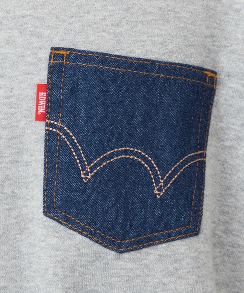 EDWIN（エドウィン）の「EDWIN エドウィン デニムポケット クルーネック スウェットシャツ（スウェット・メンズ・ブラック/グレー/ベージュ/ブルー・X-LARGE/LARGE/MEDIUM）」の9枚目の写真