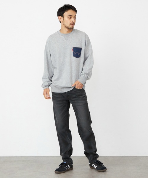 EDWIN（エドウィン）の「EDWIN エドウィン デニムポケット クルーネック スウェットシャツ（スウェット・メンズ・ブラック/グレー/ベージュ/ブルー・X-LARGE/LARGE/MEDIUM）」の12枚目の写真